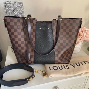 Authentic Louis Vuitton Jersey Tote in Damier Ebene